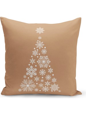 Filamente Yılbaşı Christmas Deseni Çift Taraflı Dijital Baskılı Kırlent Kılıfı