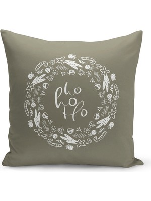 Filamente Yılbaşı Christmas Deseni Çift Taraflı Dijital Baskılı Kırlent Kılıfı