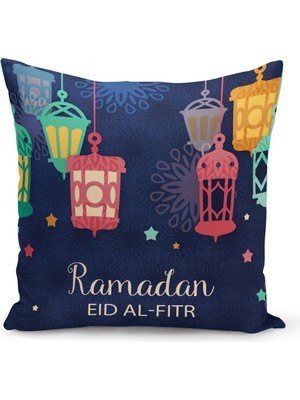 Filamente Ramazan Özel Desenli Çift Taraflı Dijital Baskılı Kırlent Kılıfı