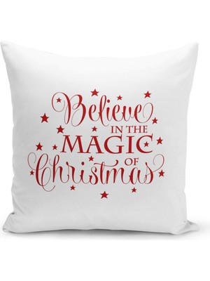 Filamente Yılbaşı Christmas Deseni Çift Taraflı Dijital Baskılı Kırlent Kılıfı