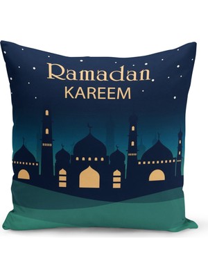 Filamente Ramazan Özel Desenli Çift Taraflı Dijital Baskılı Kırlent Kılıfı