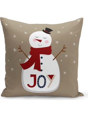 Filamente Yılbaşı Christmas Deseni Çift Taraflı Dijital Baskılı Kırlent Kılıfı