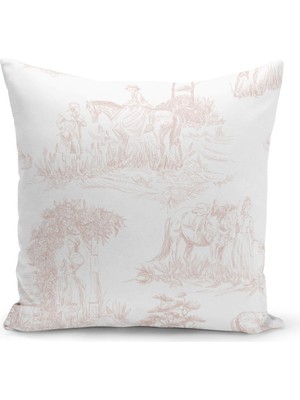 Filamente Çift Taraflı Kırlent Kılıfı Toile De Jouy Style