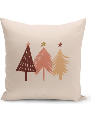 Filamente Yılbaşı Christmas Deseni Çift Taraflı Dijital Baskılı Kırlent Kılıfı