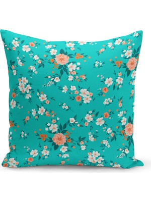 Filamente Çift Taraflı Dijital Baskı Kırlent Kılıfı Çiçek Bahçesi