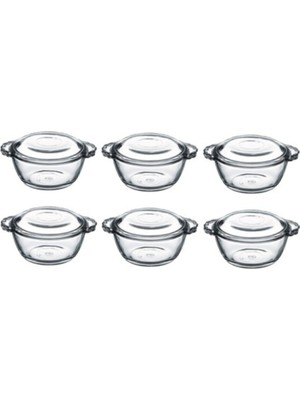 Paşabahçe Basic Mini Saklama Kabı 6'lı Takım 275 cc Kapasite ile Çok Amaçlı Kullanım İçin Şeffaf 97343 FMA165434 145