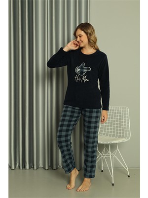 Hd Giyim Moda Çizgi Welsoft Kadın Polar Sevgili Kombini Pijama Takımı 50122 Tek Takım Fiyatıdır