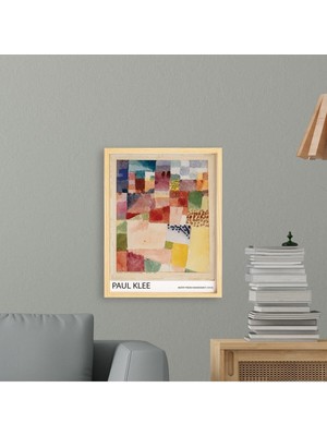 Ayışığı Dizayn Paul Klee Hammamet Doğal Ahşap Çerçeveli Tekli Tablo Seti