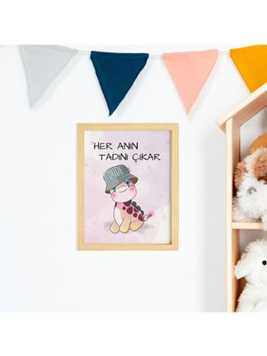 Ayışığı Dizayn Çocuk & Bebek Odası Enjoy Moment-Anı Yaşa Ahşap Çerçeveli Poster Tekli Dekor Duvar Tablo Seti
