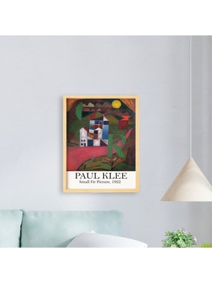 Ayışığı Dizayn Paul Klee Small Fir Doğal Ahşap Çerçeveli Tekli Tablo Seti