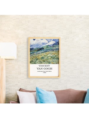 Ayışığı Dizayn Van Gogh Saint Remy Doğal Ahşap Çerçeveli Tekli Tablo Seti