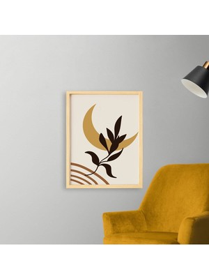 Ayışığı Dizayn Bohem-Boho Style2 Doğal Ahşap Çerçeveli Tekli Tablo Seti