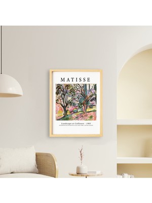 Ayışığı Dizayn Henri Matisse Landscape Doğal Ahşap Çerçeveli Tekli Tablo Seti
