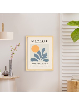 Ayışığı Dizayn Henri Matisse Decoupes1 Doğal Ahşap Çerçeveli Tekli Tablo Seti