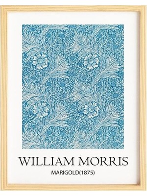 Ayışığı Dizayn William Morris Marigold Doğal Ahşap Çerçeveli Tekli Tablo Seti