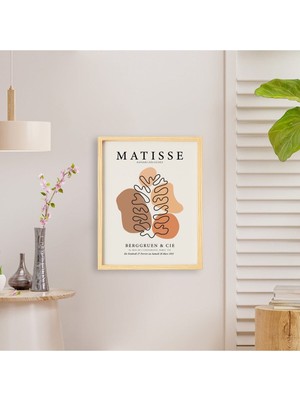 Ayışığı Dizayn Henri Matisse Decoupes2 Doğal Ahşap Çerçeveli Tekli Tablo Seti