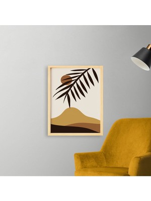 Ayışığı Dizayn Bohem-Boho Style1 Doğal Ahşap Çerçeveli Tekli Tablo Seti