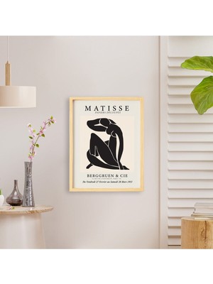 Ayışığı Dizayn Henri Matisse Decoupes4 Doğal Ahşap Çerçeveli Tekli Tablo Seti