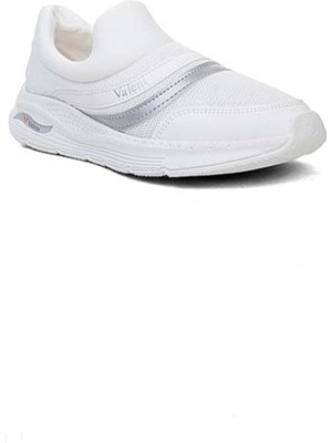 Valent Bağcıksız Aqua Ultra Hafif Ortopedik Unisex Spor Ayakkabı Beyaz