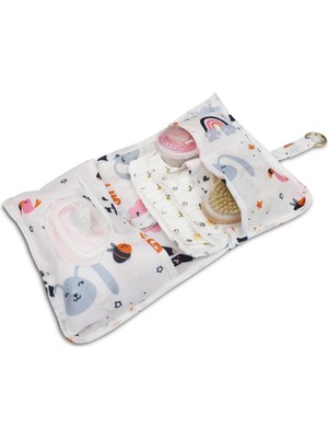 Mor Bebe Çok Gözlü Bebek Bakım Çantası 25 x 41 cm Renkli Tasarım ile Pratik Düzenleme