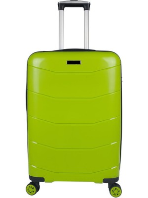 Bagacar Ultra Hafif Silikon Orta Boy Valiz Fıstık Yeşili+Etiket Hediyeli!