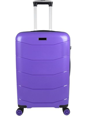 Bagacar Ultra Hafif Kırılmaz Silikon Kabin Boy Valiz Mor+Etiket Hediyeli!