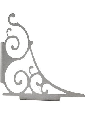 Metal Sepeti Dekoratif Beyaz Raf Ayağı Seti (2 Adet Raf Ayağı + Plastik Dübel + Vida)