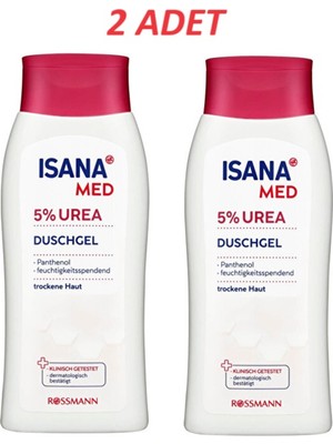 Isana Med %5 Üre Nemlendirici Duş Jeli 250ML 2 Adet Cilt Kurumasına Karşı Etkili