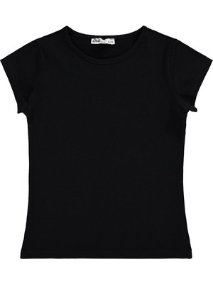 Civil Girls Kız Çocuk Tişört 6-9 Yaş Siyah