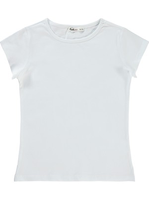 Civil Girls Kız Çocuk Tişört 6-9 Yaş Beyaz