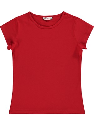 Civil Girls Kız Çocuk Tişört 6-9 Yaş Kırmızı