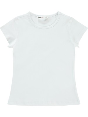 Civil Girls Kız Çocuk Tişört 2-5 Yaş Beyaz