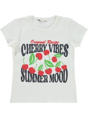 Civil Girls Kız Çocuk Tişört 2-5 Yaş Ekru