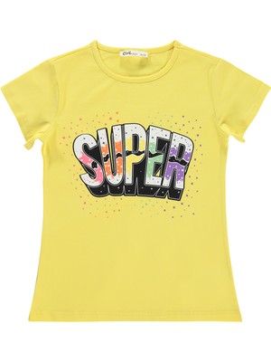 Civil Girls Kız Çocuk Tişört 6-9 Yaş Sarı