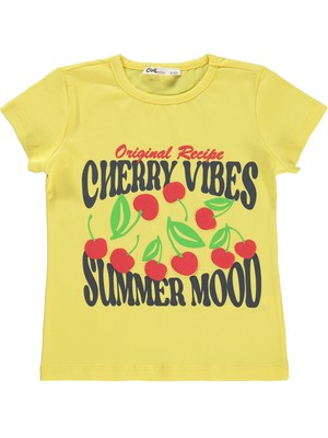 Civil Girls Kız Çocuk Tişört 2-5 Yaş Sarı