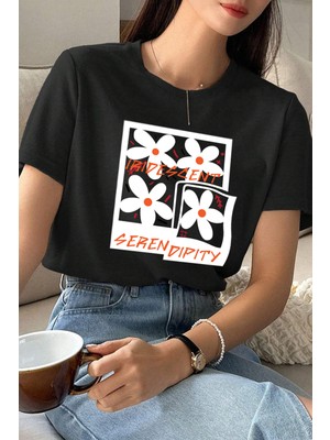 Only Trendwear  Serendipity Baskılı Oversize Tshirt