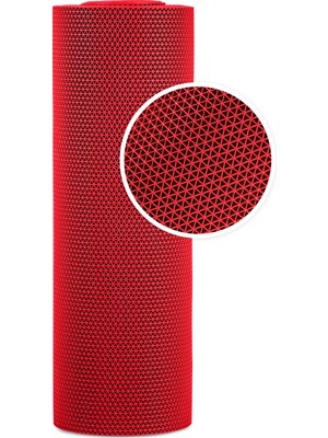 TBM Plastik Kaydırmaz Kırmızı Yıldız Paspas EN:120cm 120 x 500 cm