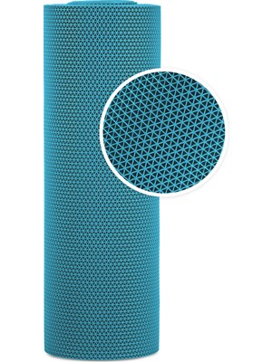 TBM Plastik Kaydırmaz Turkuaz Yıldız Paspas EN:120cm 120 x 200 cm