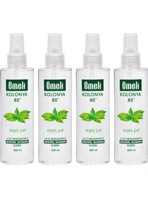 Emek Gliserinli Kolonya Yeşil Çay 200 ml Sprey - 3 Alana 1 Bedava