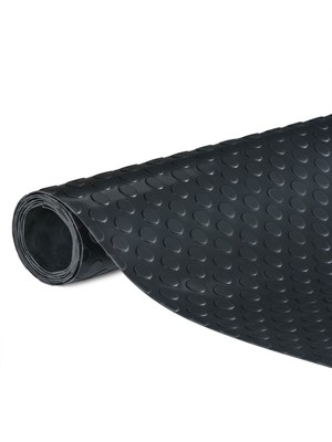TBM Plastik Paralı Paspas Coin Mat Siyah Renk 120 x 550 cm