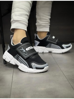 Mackrock Sports Çocuk Ortopedik Cırtlı Esnek Hafif Nefes Alabilen Unisex File Çocuk Sneaker Spor Ayakkabı