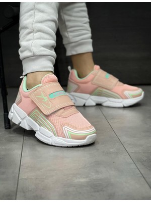 Mackrock Sports Çocuk Ortopedik Cırtlı Esnek Hafif Nefes Alabilen Unisex File Çocuk Sneaker Spor Ayakkabı