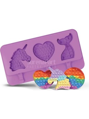 Beysa Silikon Dondurma Kalıbı Pop It Denizaltı Teması