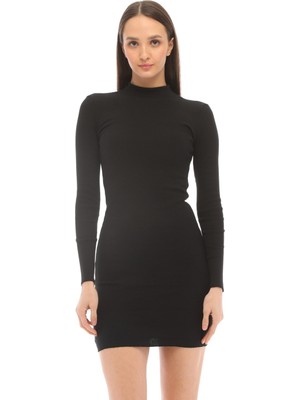 Kadın Kaşkorse Elbise-Siyah