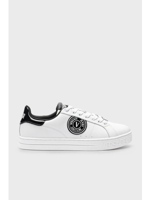 Versace Jeans Couture Logolu Deri Sneaker Ayakkabı Erkek Ayakkabı 76Ya3Sk1 Zpa59 L02