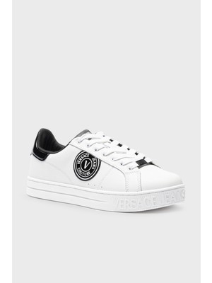 Versace Jeans Couture Logolu Deri Sneaker Ayakkabı Erkek Ayakkabı 76Ya3Sk1 Zpa59 L02