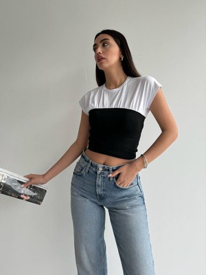 Noa&noa Ortası Büzgü Detaylı Crop T-Shirt