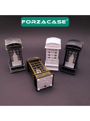 Forzacase London Telefon Kulubesi Tasarım Pilli Dekoratif Masa ve Gece Lambası - FC364