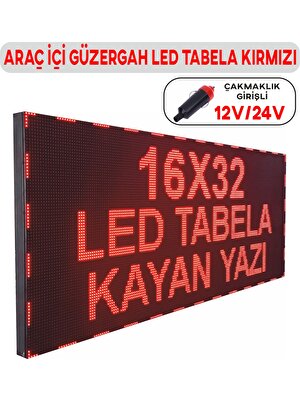 Ledeksis 16 x 32 cm Güzergah LED Tabela Servis LED Tabela Çakmaklık Girişli