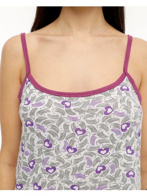 Ip Askılı  Pamuk Penye Kumaş Rahat Kalıp Gecelik